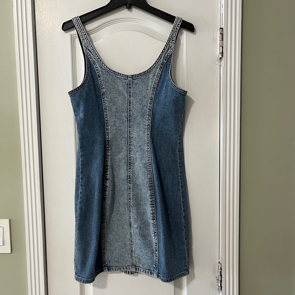 Hollister Two-Tone Denim Mini Dress/Size Medium - Picture 4 of 10